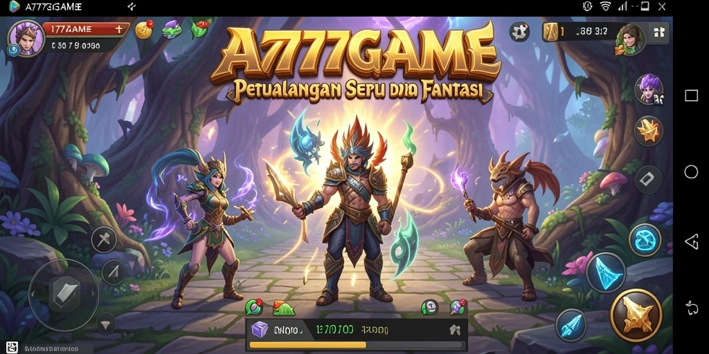 Tampilan gameplay A777GAME yang penuh aksi dan petualangan.