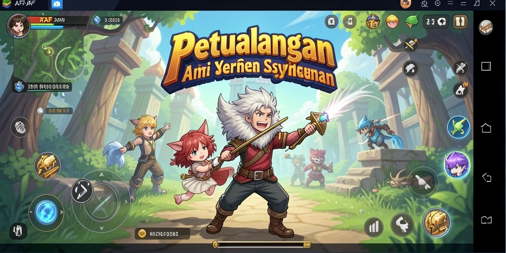 Tampilan gameplay AFAF yang penuh warna dan menarik.