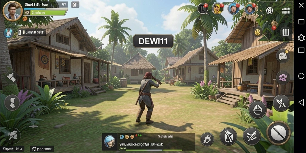Tampilan gameplay DEWI11 dengan grafis yang menakjubkan.