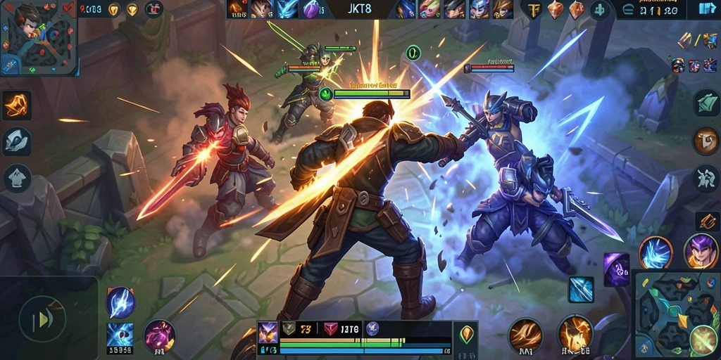 Gameplay MOBA yang seru dan menantang di <strong>JKT8</strong>.