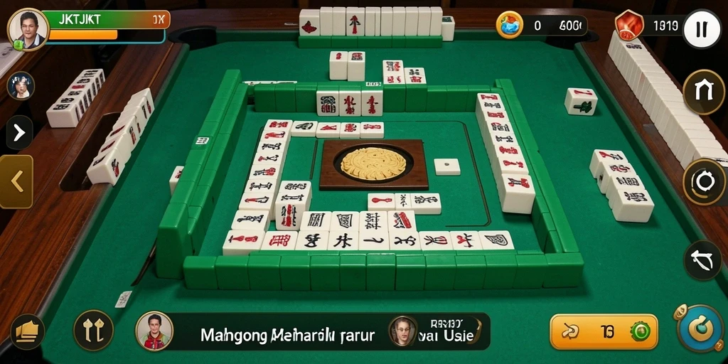 Screenshot gameplay JKTJKT dengan aksi seru Mahjong.
