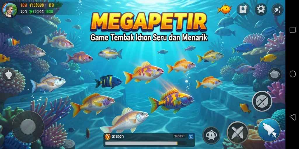 Gameplay seru dalam MEGAPETIR yang penuh warna dan tantangan.