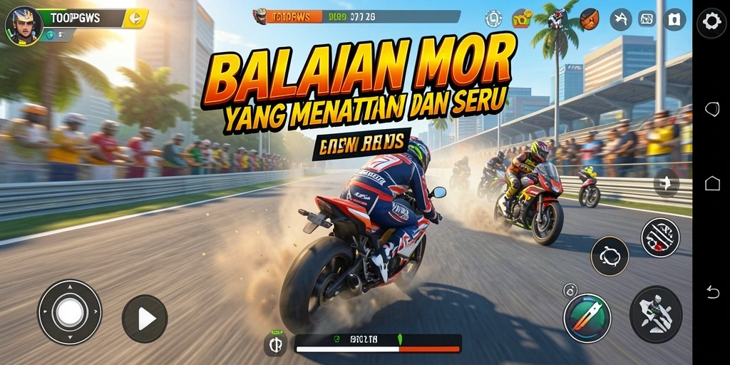Tangkap aksi balapan motor yang intens di TOOPGWS.